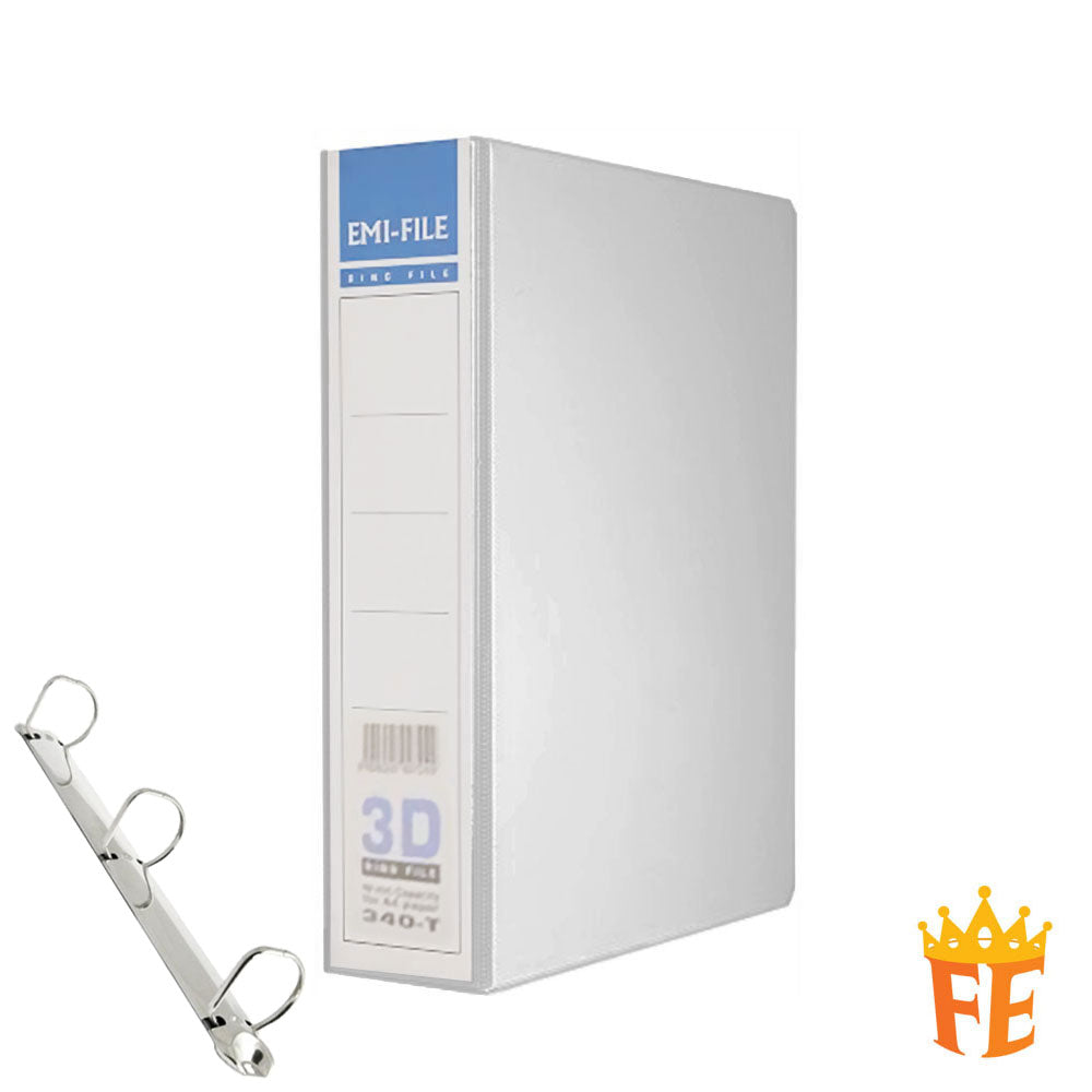 EMI PVC File 2O / 2D / 3D / 4D Ring Binder With Transparency Cover 25 / 40 / 50 / 65 / 80mm A4 / A3