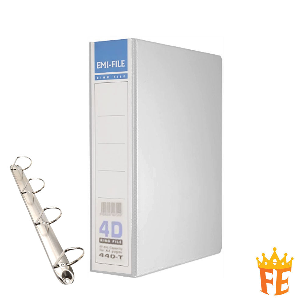 EMI PVC File 2O / 2D / 3D / 4D Ring Binder With Transparency Cover 25 / 40 / 50 / 65 / 80mm A4 / A3