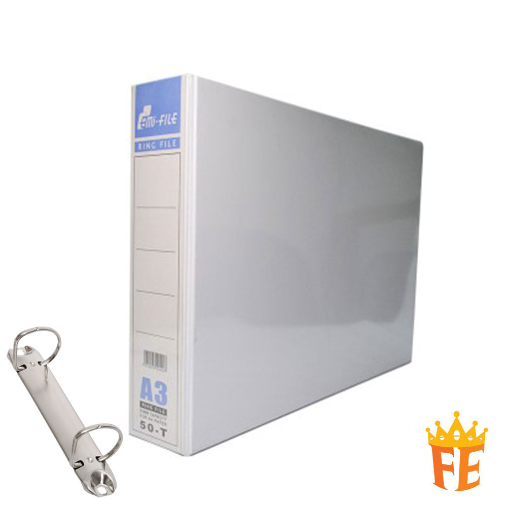 EMI PVC File 2O / 2D / 3D / 4D Ring Binder With Transparency Cover 25 / 40 / 50 / 65 / 80mm A4 / A3