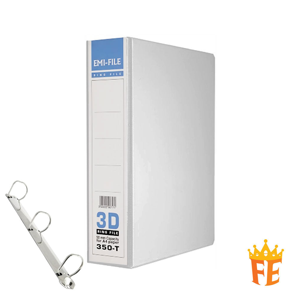 EMI PVC File 2O / 2D / 3D / 4D Ring Binder With Transparency Cover 25 / 40 / 50 / 65 / 80mm A4 / A3