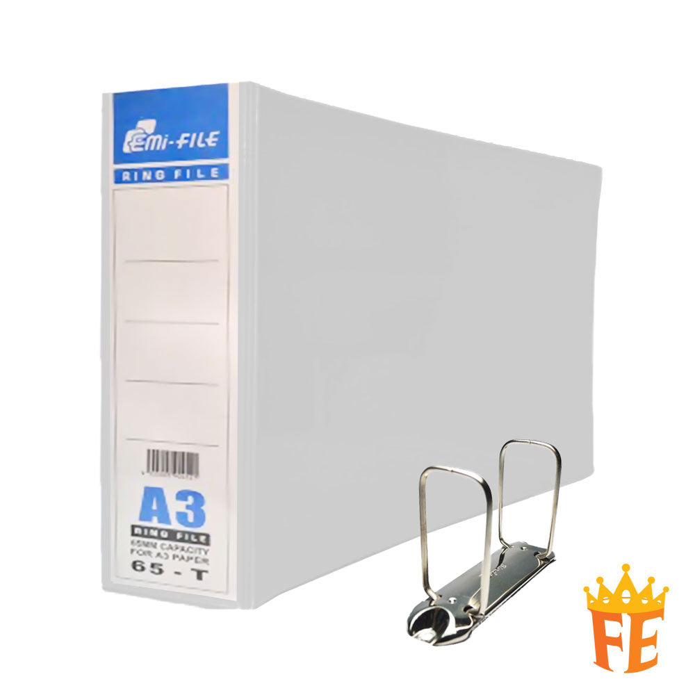 EMI PVC File 2O / 2D / 3D / 4D Ring Binder With Transparency Cover 25 / 40 / 50 / 65 / 80mm A4 / A3