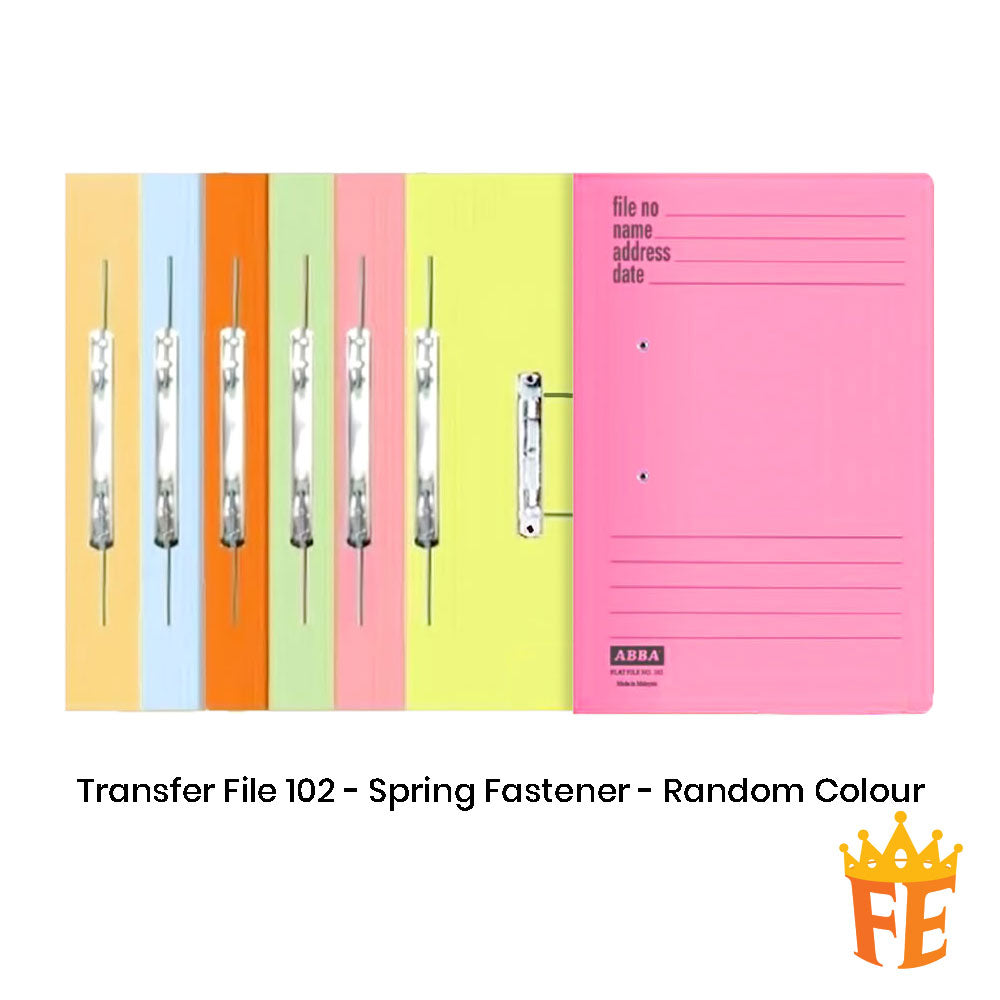 Abba Transfer File 300gsm 102 Spring Fastener (ST) All Colour