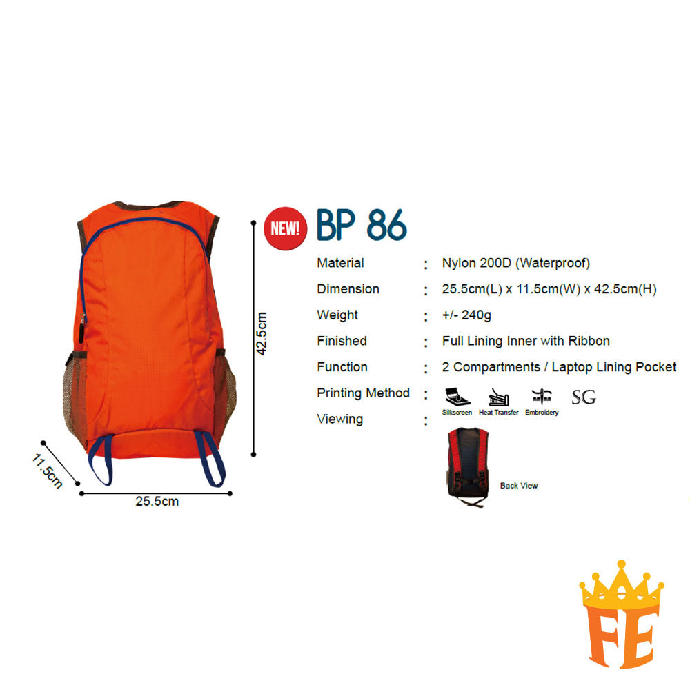 Backpack Bag 86 Series  BP86XX