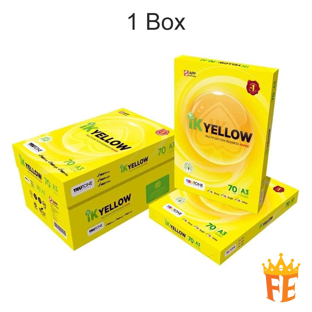 IK Yellow Copier Paper A4/A3 70gsm 80gsm 500 Sheets