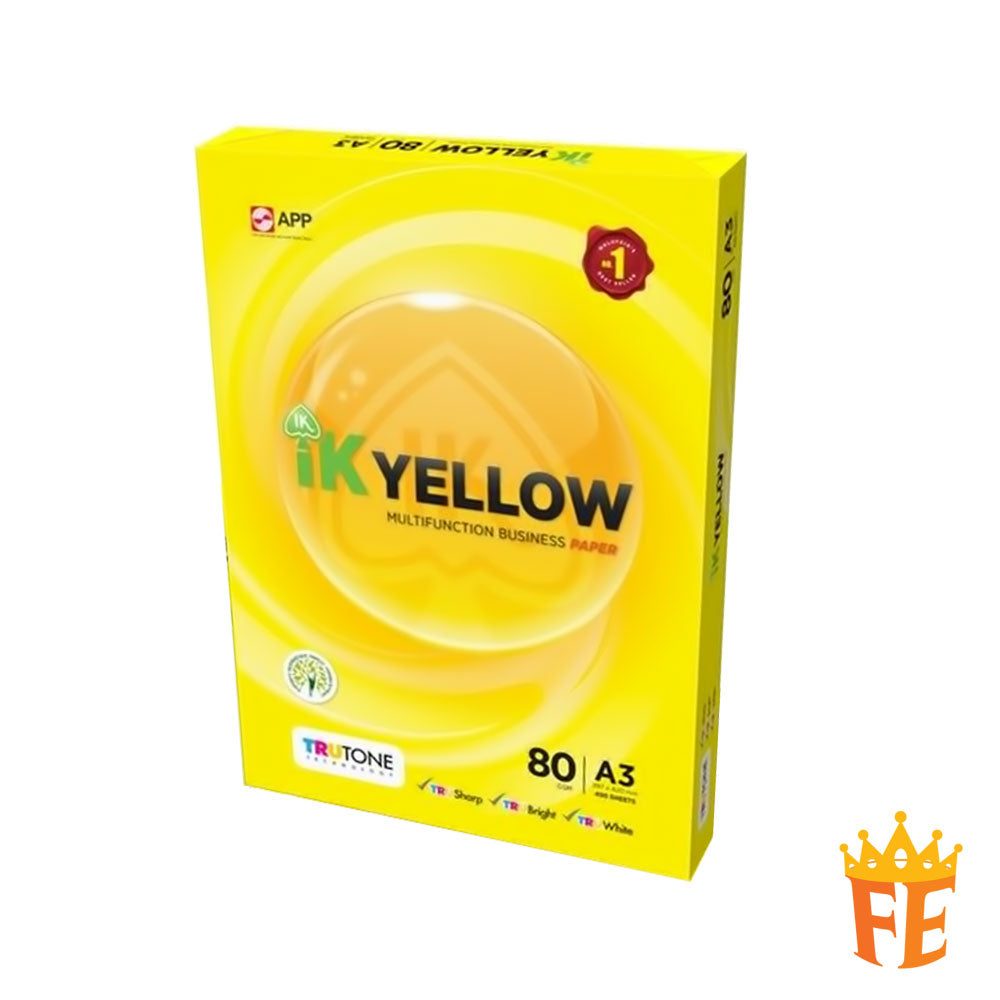 IK Yellow Copier Paper A4/A3 70gsm 80gsm 500 Sheets