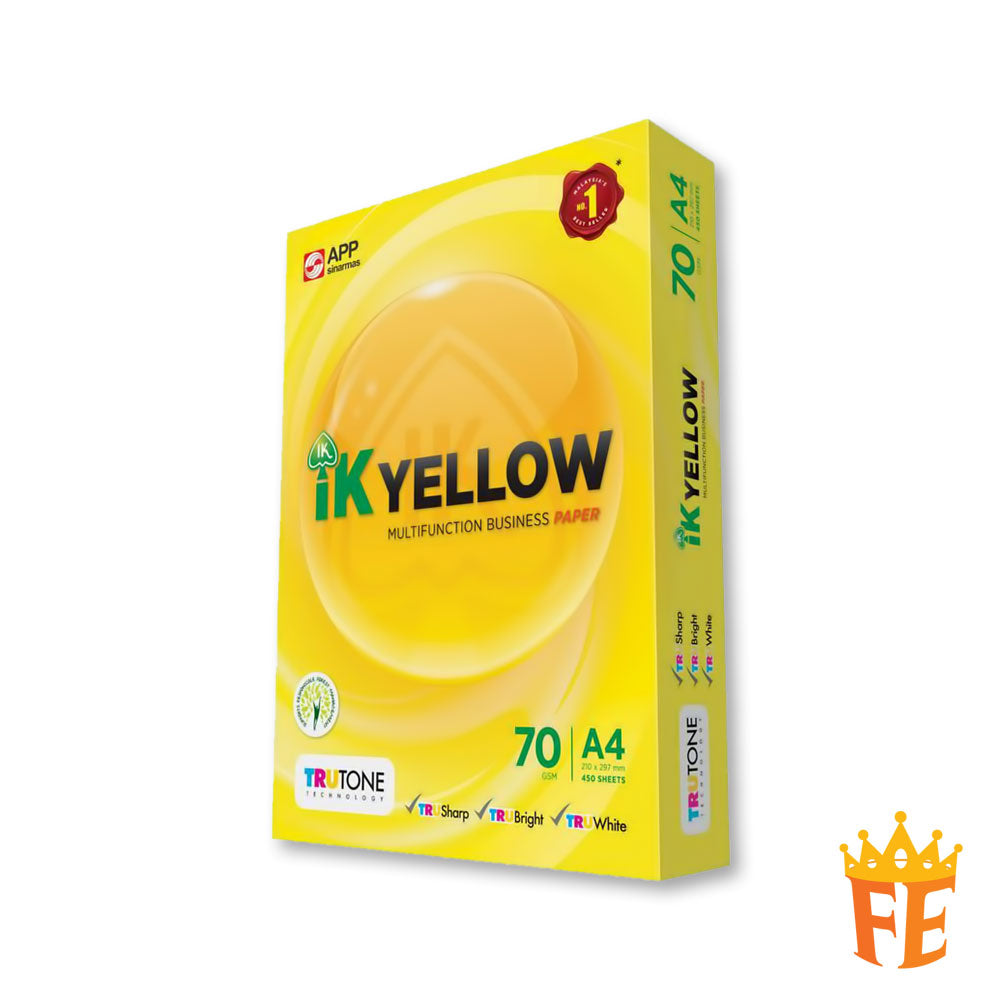 IK Yellow Copier Paper A4/A3 70gsm 80gsm 500 Sheets