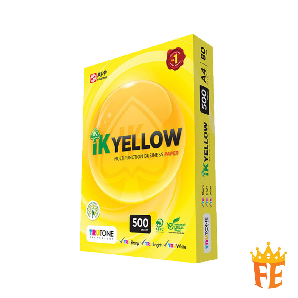 IK Yellow Copier Paper A4/A3 70gsm 80gsm 500 Sheets
