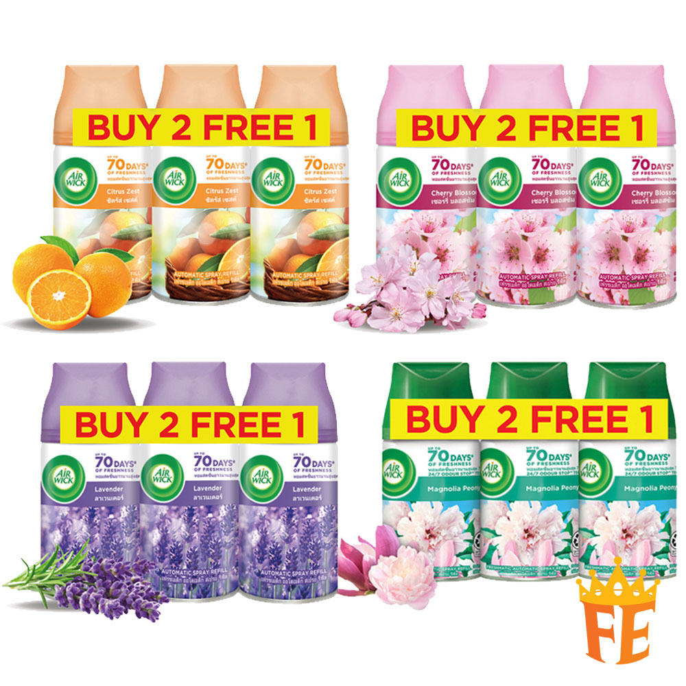Air Wick Freshmatic Refill 2+1 Value Pack All Flavour