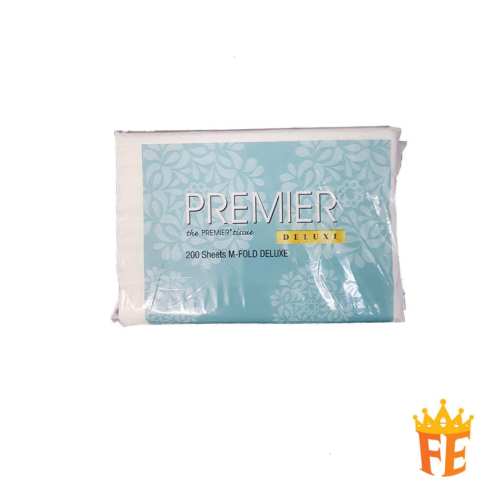 Premier Deluxe M Fold Towel 1 Ply 200 Sheets