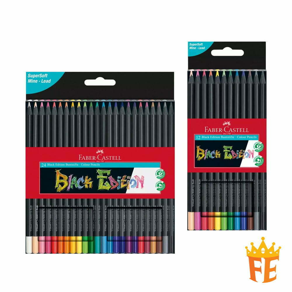 Faber Castell Black Edition Colour Pencils 12 / 24 Colours