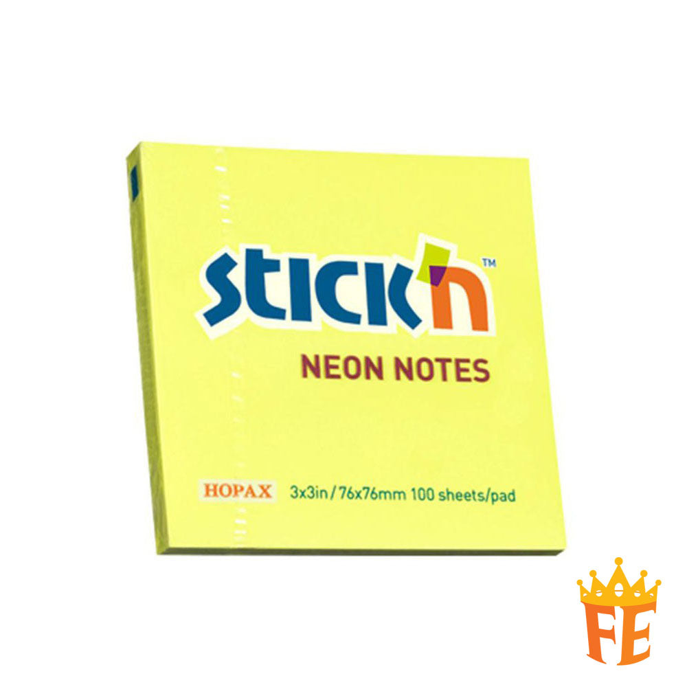 Hopax Pastel / Neon Sticky Notes 1.5" X 2" / 2" X 3" / 3" X 3" / 3" X 4" / 3" X 5"