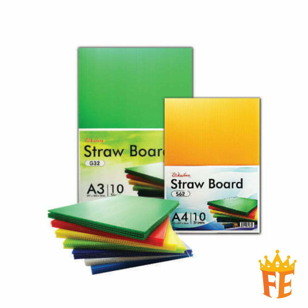 Strawboard / Infraboard / Impraboard / PP Corrugated Board 3mm A4 / A3 / 27" X 30" / 54" X 30" Multi Colour