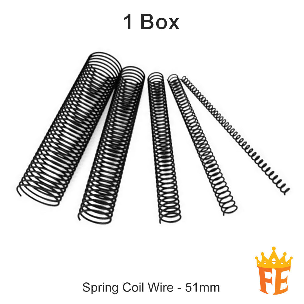 Spiral Spring Coil Wire 35 Loop Black All Size