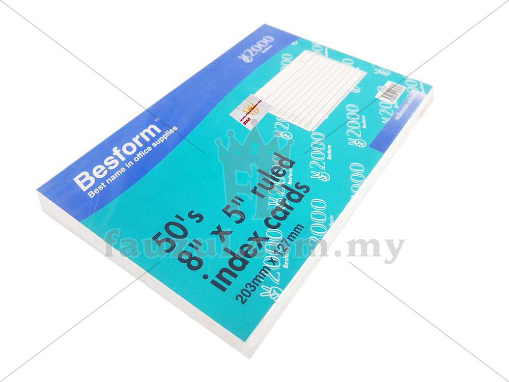 Besform Ruled Card 8 X 5inch 50s