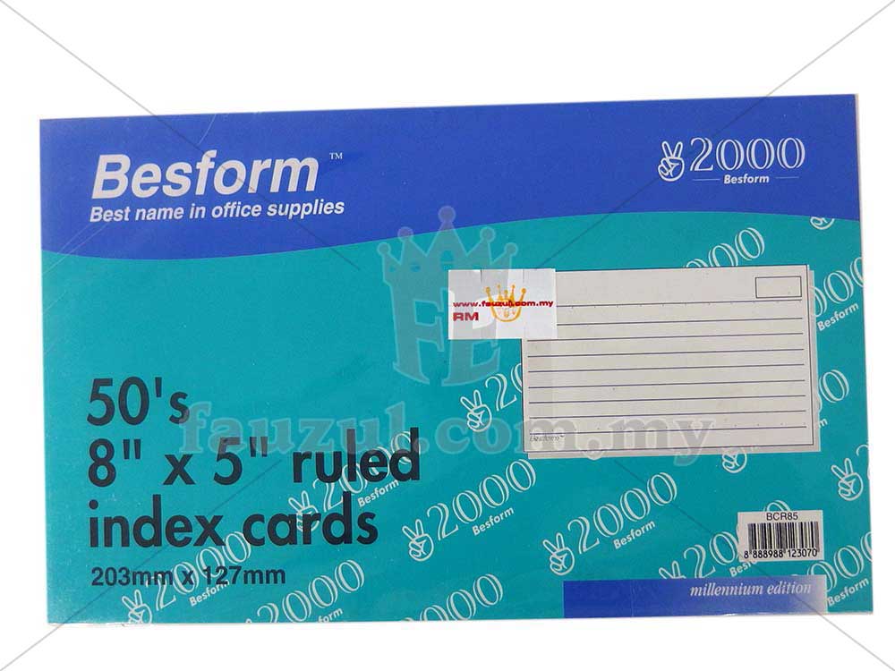 Besform Ruled Card 8 X 5inch 50s