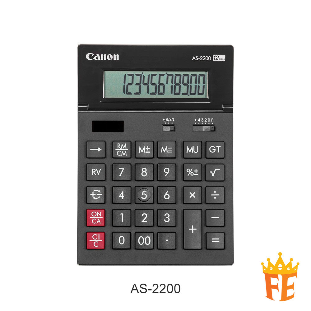 Canon Calculator Desktop 12 Digits AS-2200