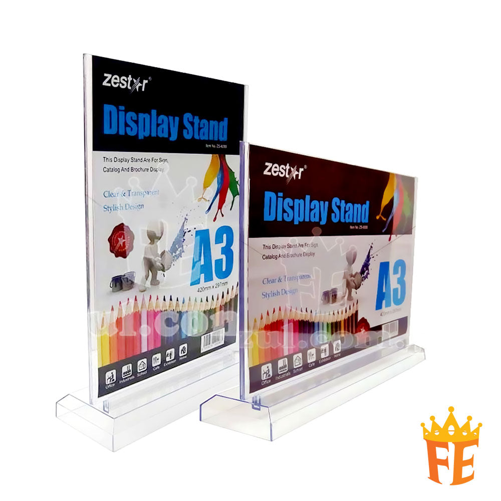 Acrylic A3 Display Stand Vertical & Horizontal