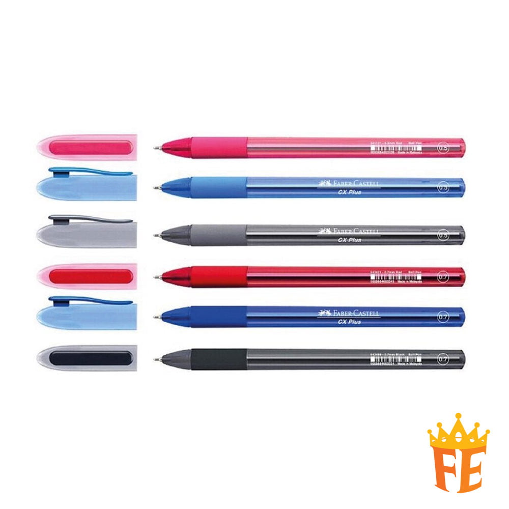 Faber Castell CX Plus 0.5mm / 0.7mm, Black / Blue / Red