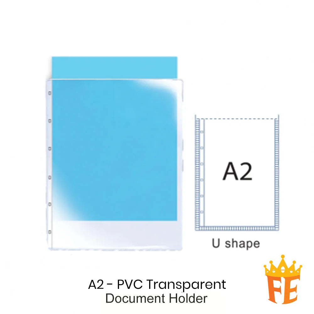 EMI PVC Transparent Document Holder 0.18mm L / C / U Shape Holder A5 / A4 / F4 / A3 / A2 / A1 Size