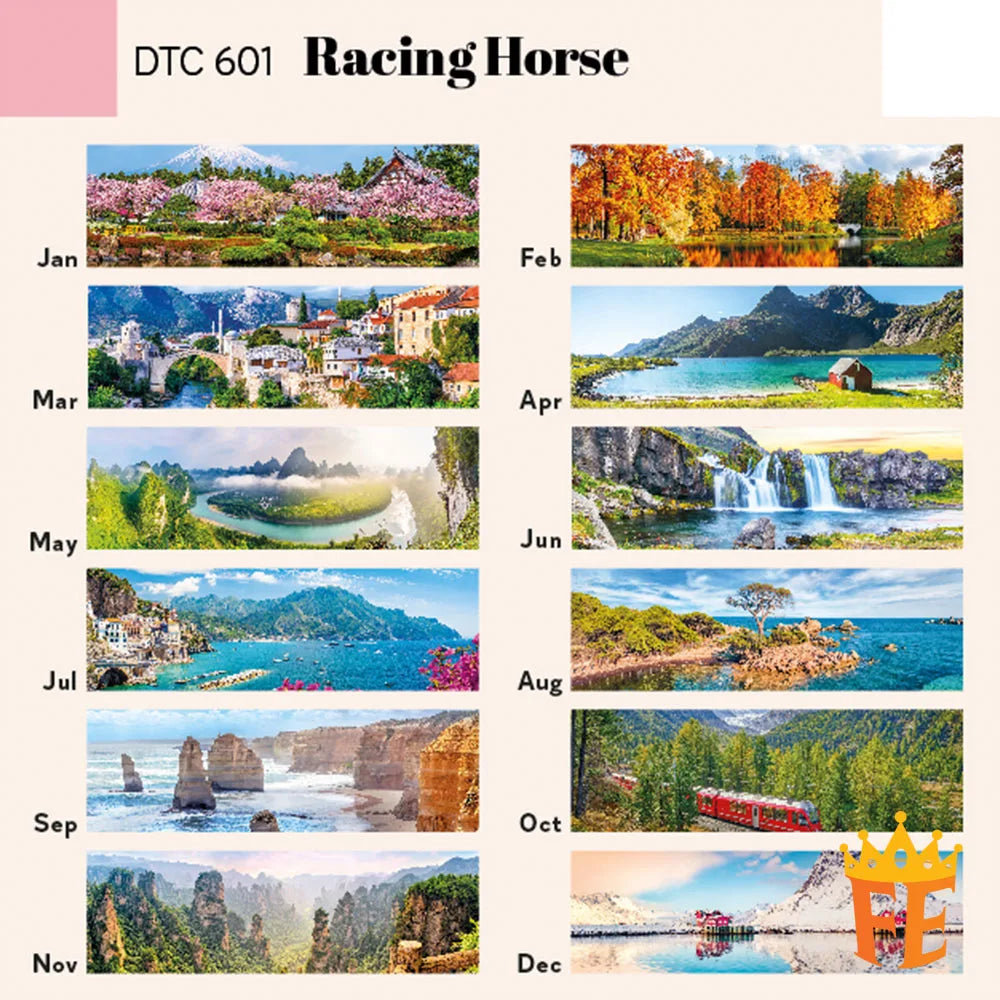 6" Racing Horse Calendar