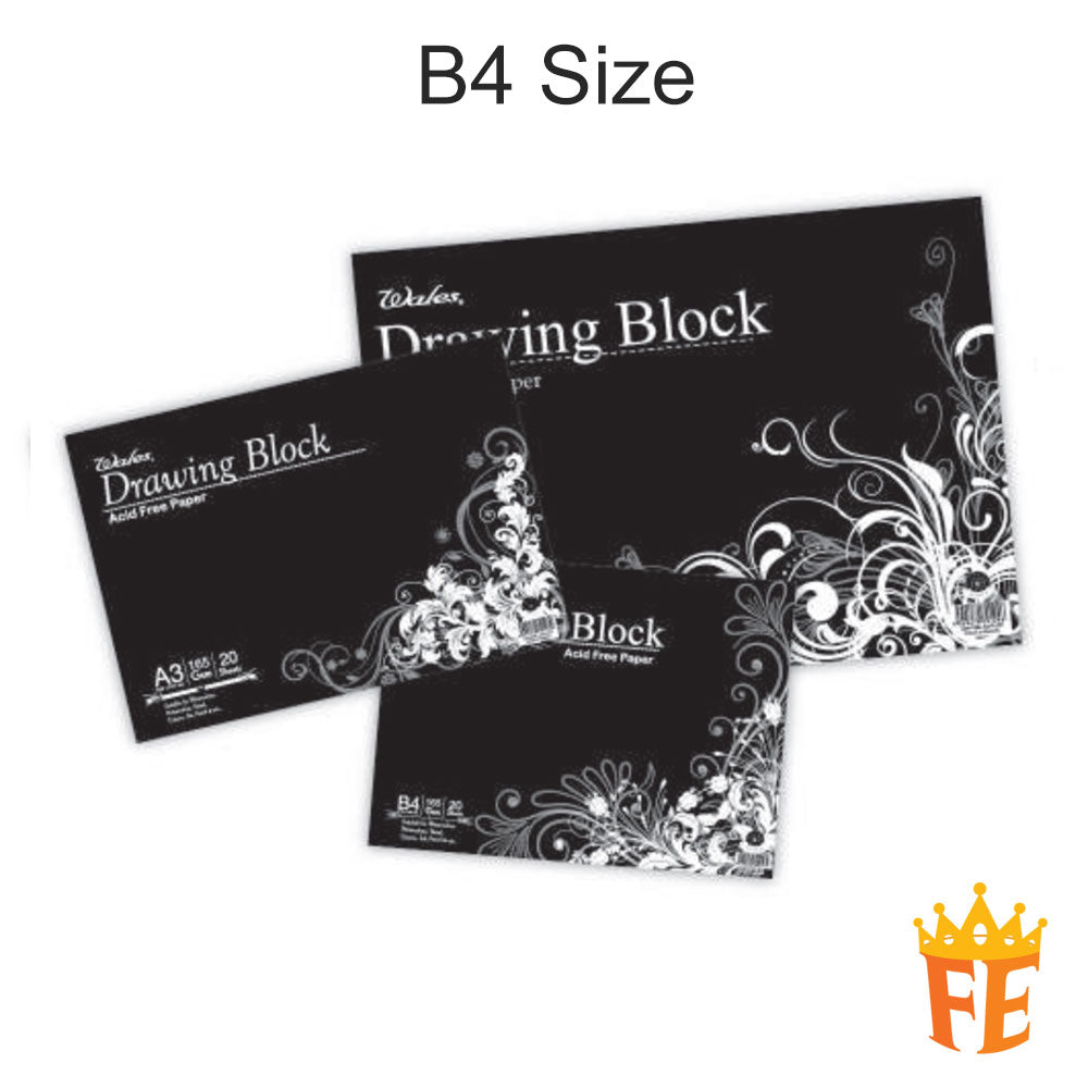 Drawing Block 20 Sheets 135gsm / 165gsm B4 / A3 / A2