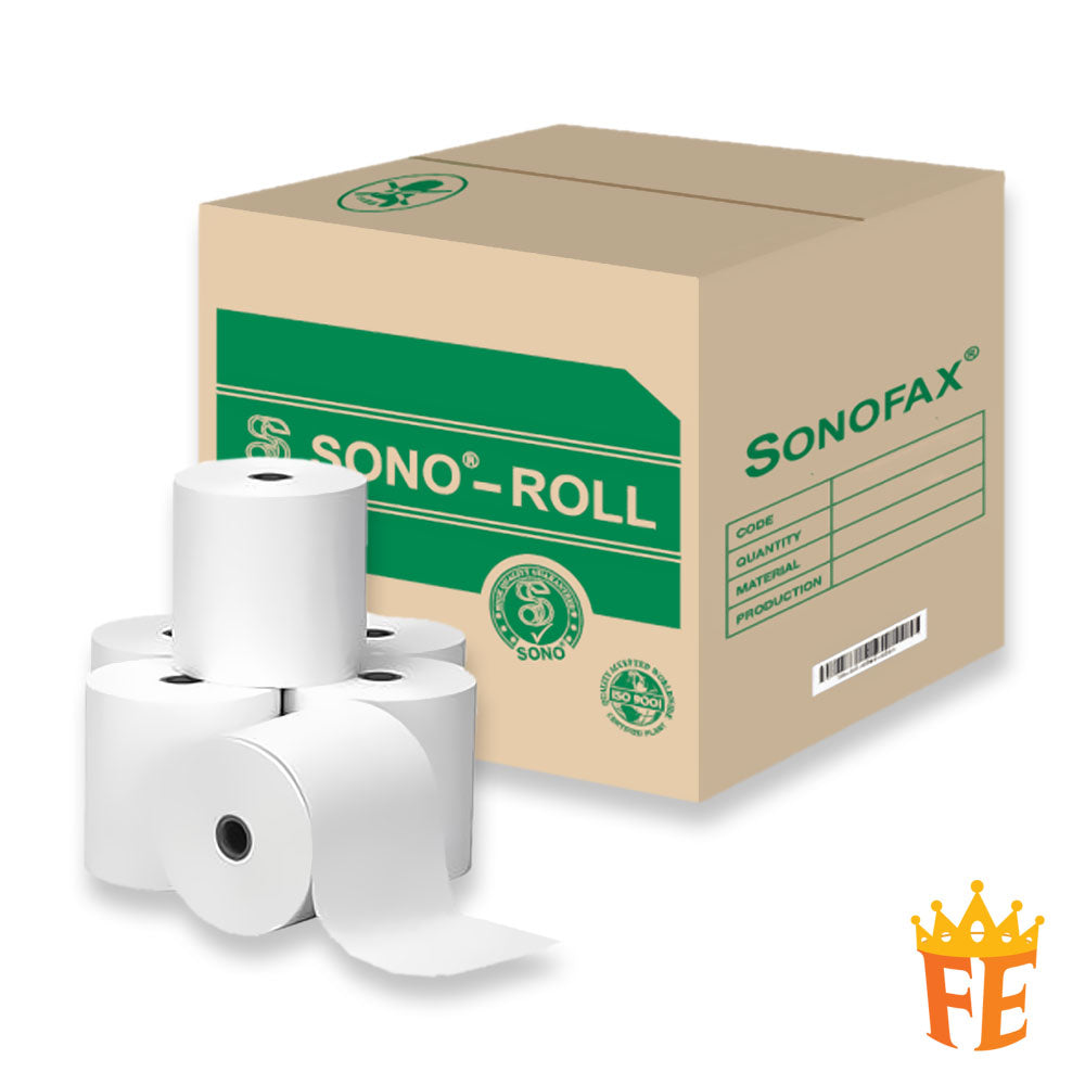 Sono-Roll High White Woodfree Paper Roll 57mm (Full Length) 1 Pack Of 10 Rolls