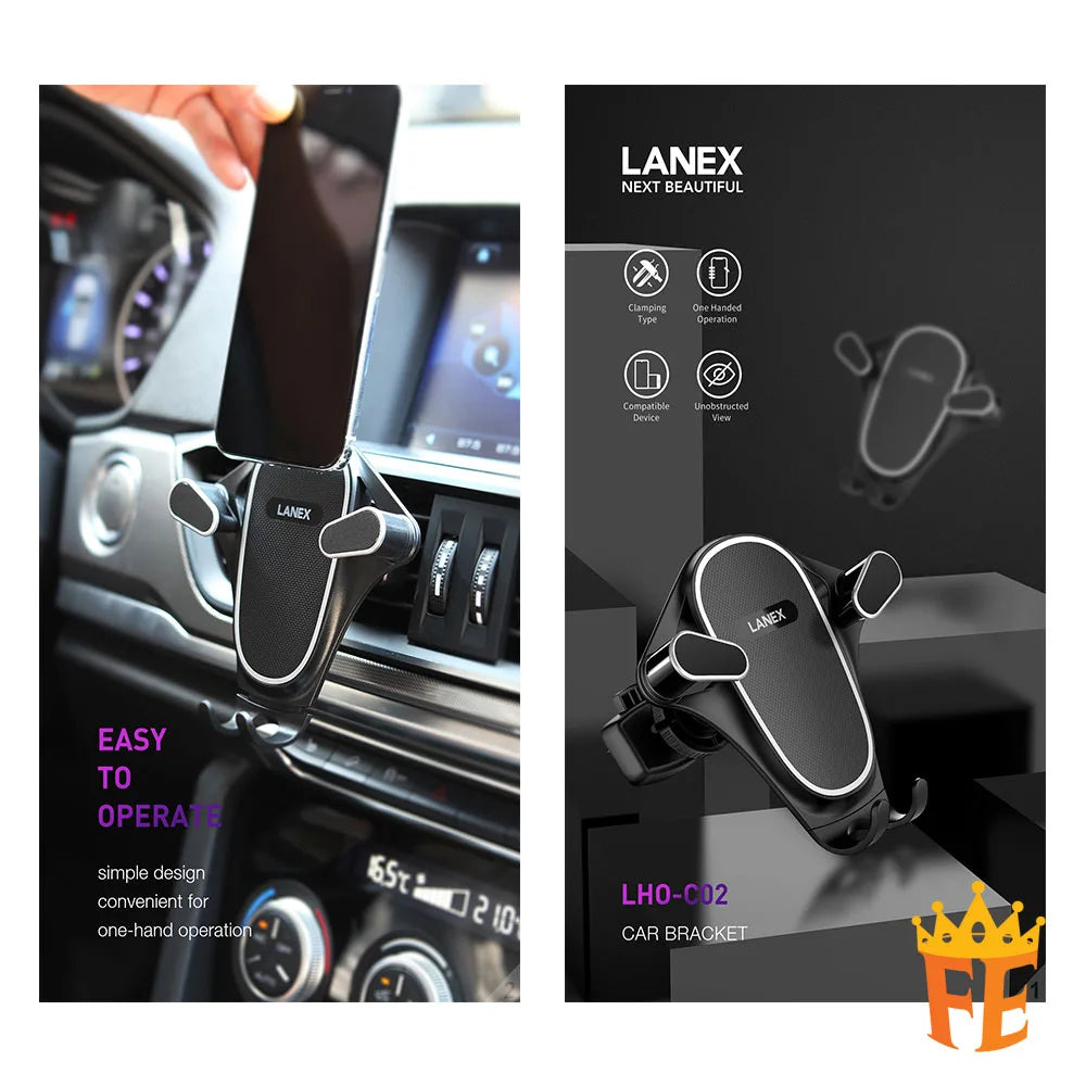 Lanex Smart Phone Car Holder Black LHO-C02