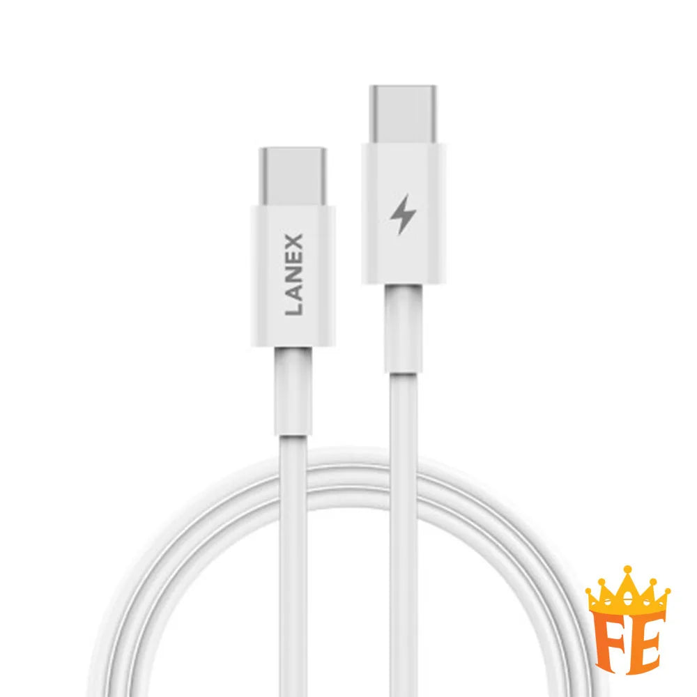 Lanex Fast Charge Type-C to Type-C Cable 1M White LTC-08CC
