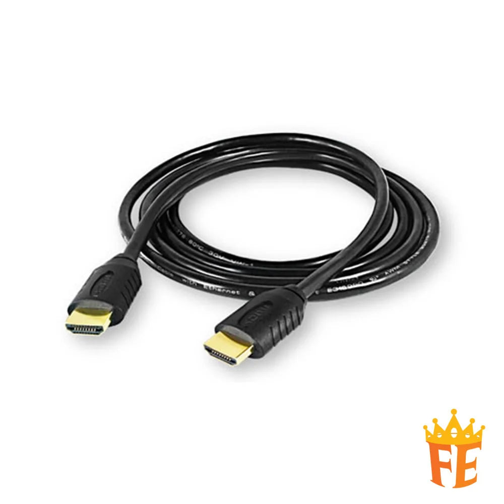 High Speed HDMI V1.4 Cable with Ethernet 1.8 Metre (Support 4K and 3D) Black OCD-531