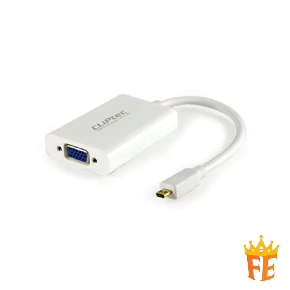 Micro HDMI to VGA Display Adaptor with Audio and Power White OCD-813