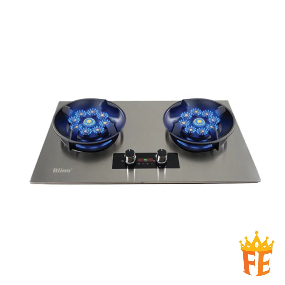 Riino 304 Stainless Steel Build-in / Tabletop 2 Burner Timer Gas Stove Gas Cooker - RN-GAS- XK202T