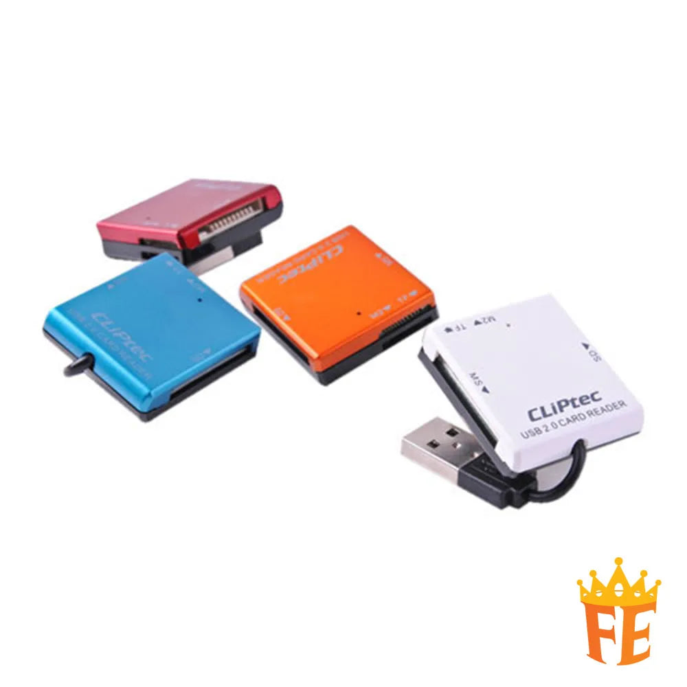 CLiPtec USB 2.0 All in 1 Card Reader (Basic-5) RZR-507
