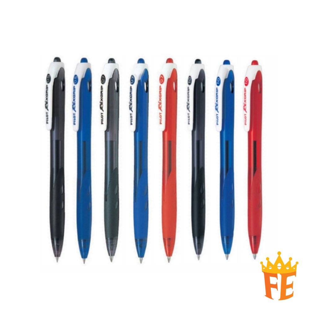 Pilot Rexgrip Ballpoint Pen & Refill All Colours