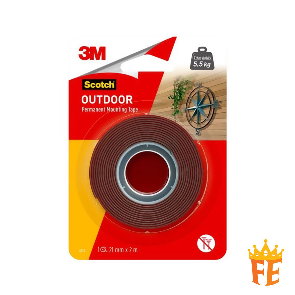 3M Scotch Outdoor Permanent Mounting Tape Cat4011 21mm