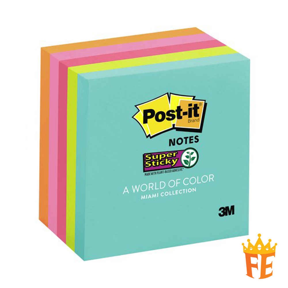 3M Post-It Super Sticky Cubes 654-5ss 3" X 3"