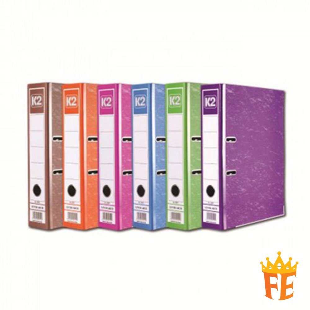 K2 Hardcover 2" / 3" Lever Arch File F4 / A3 / Voucher Multi Colour 8998 / 8997 / 8996 / 8994 / 8990