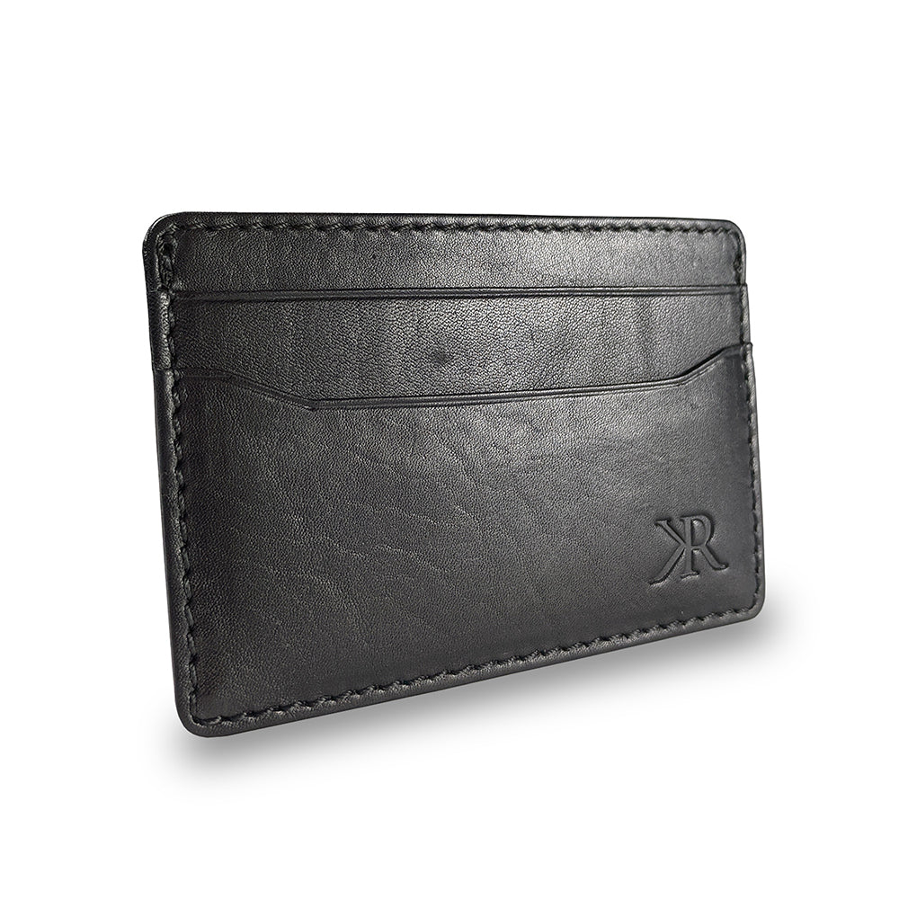 KASIYAR Premium Leather Card Case Black KR-011