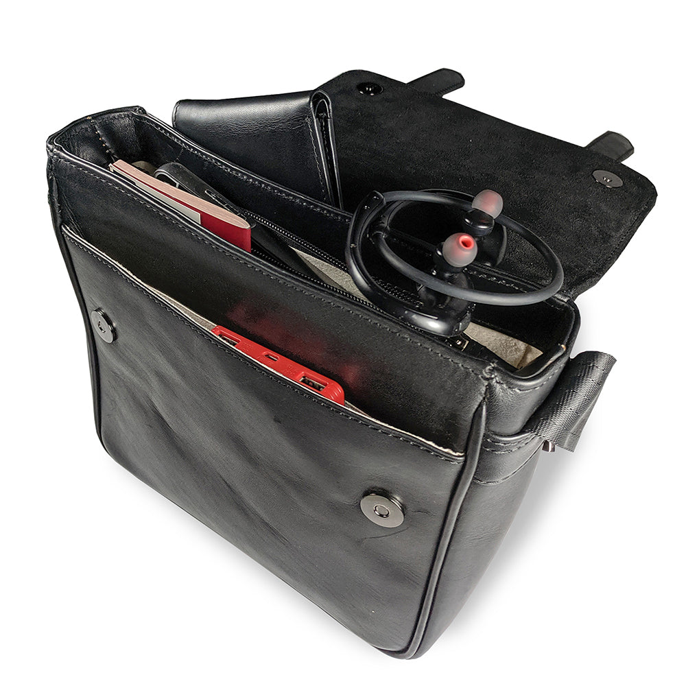 KASIYAR Premium Leather Crossbody Bag Black KR-004