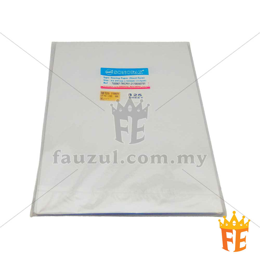 Sonofax A3 Tracing Paper 112g 125 Sheets