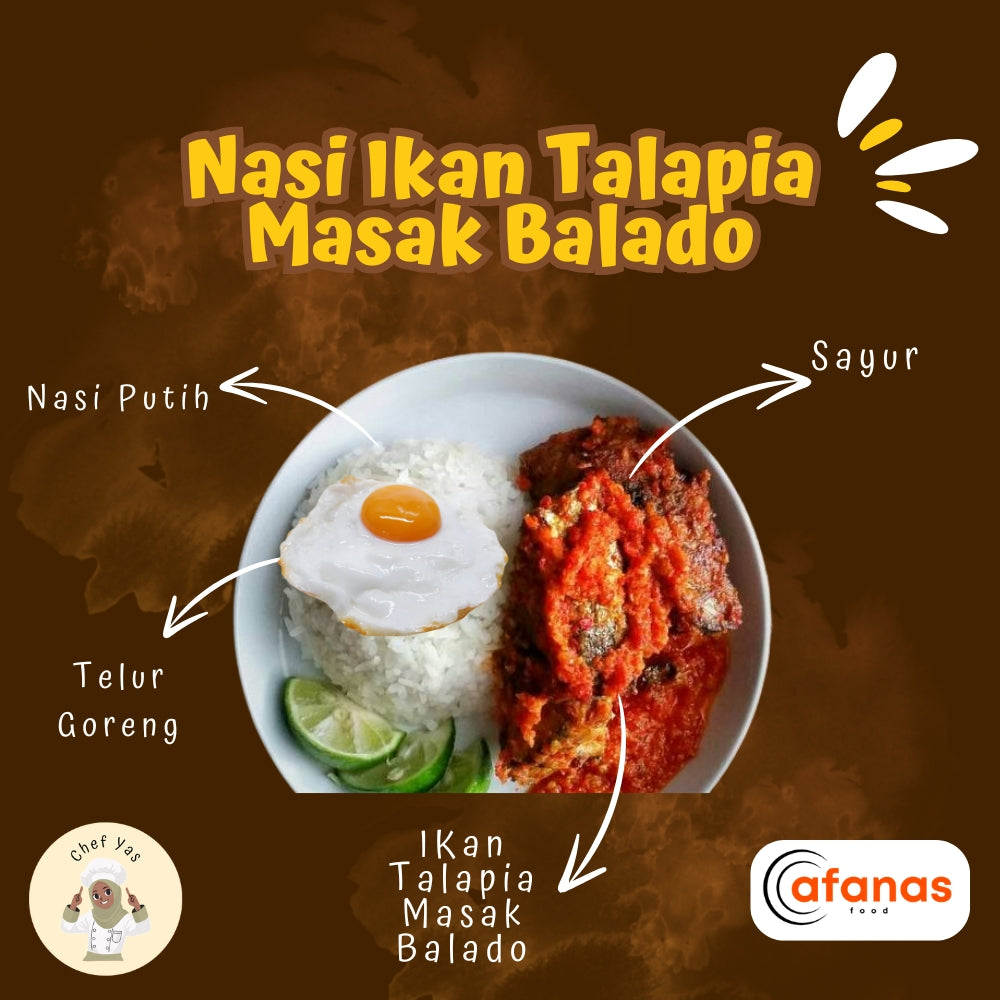 Nasi Ikan Talapia Masak Balado (MOQ 10 Pax)