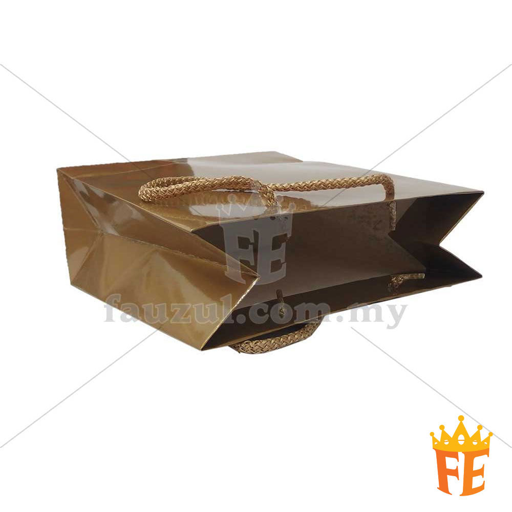 Solid Gold Paper Bag 20cm X 24cm