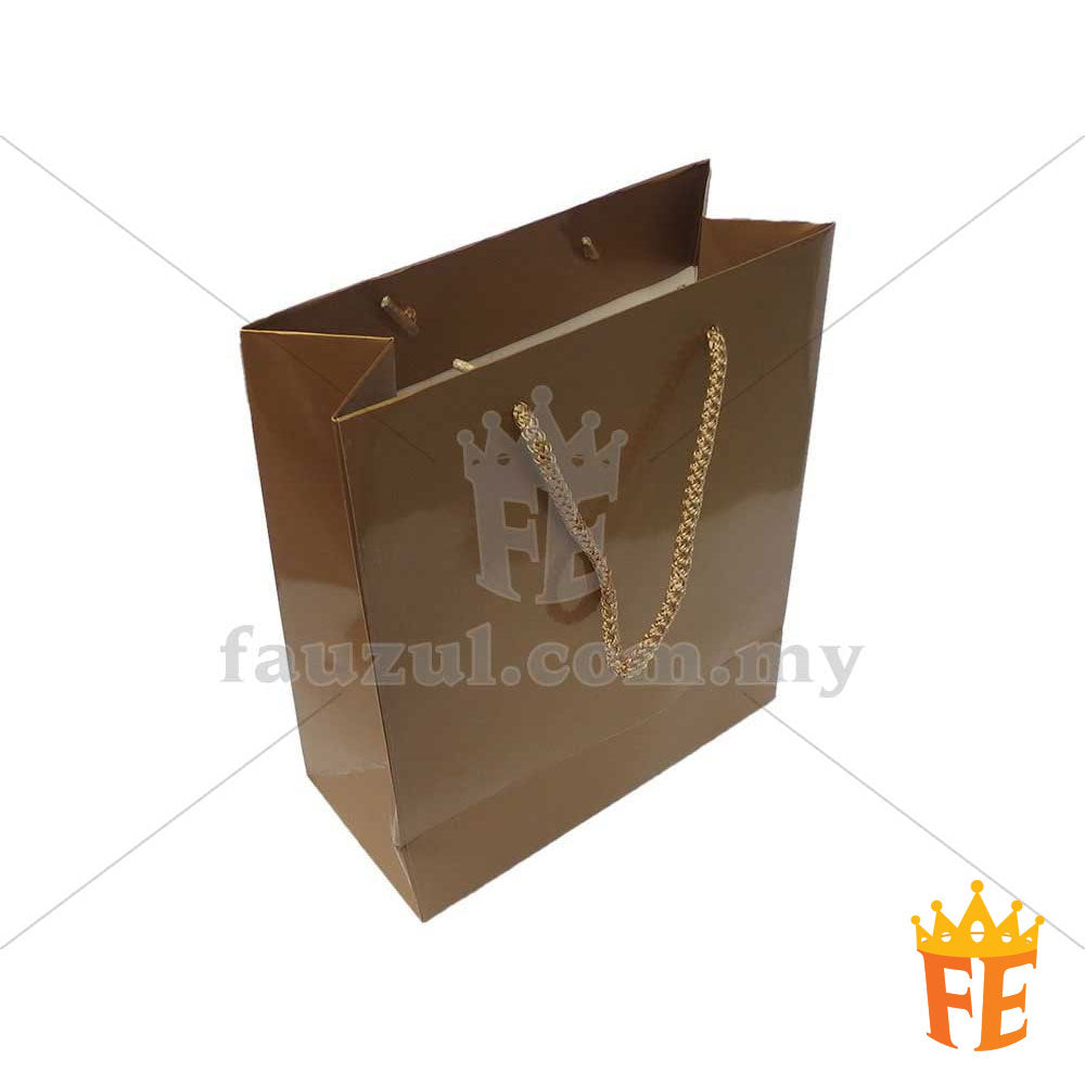 Solid Gold Paper Bag 20cm X 24cm