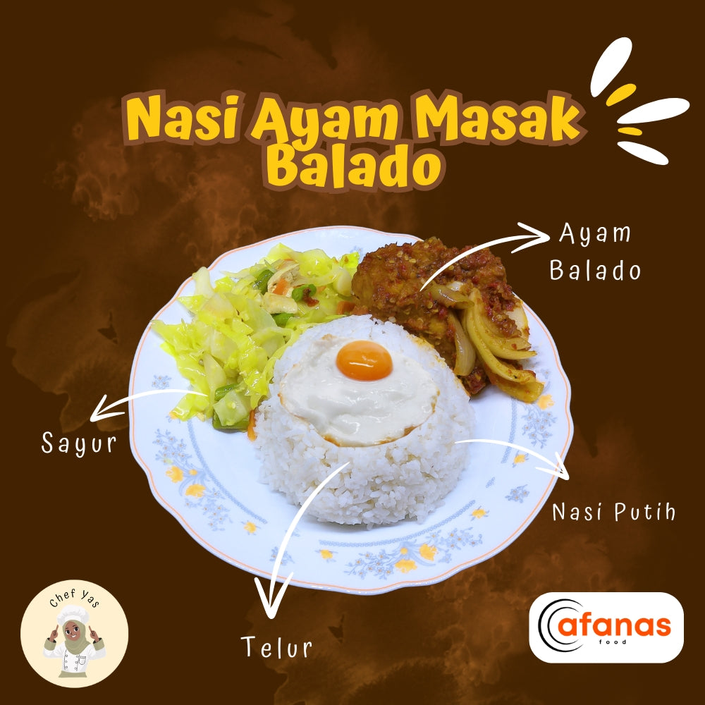 Nasi Ayam Masak Balado (MOQ 10 Pax)