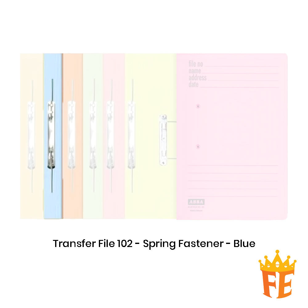 Abba Transfer File 300gsm 102 Spring Fastener (ST) All Colour