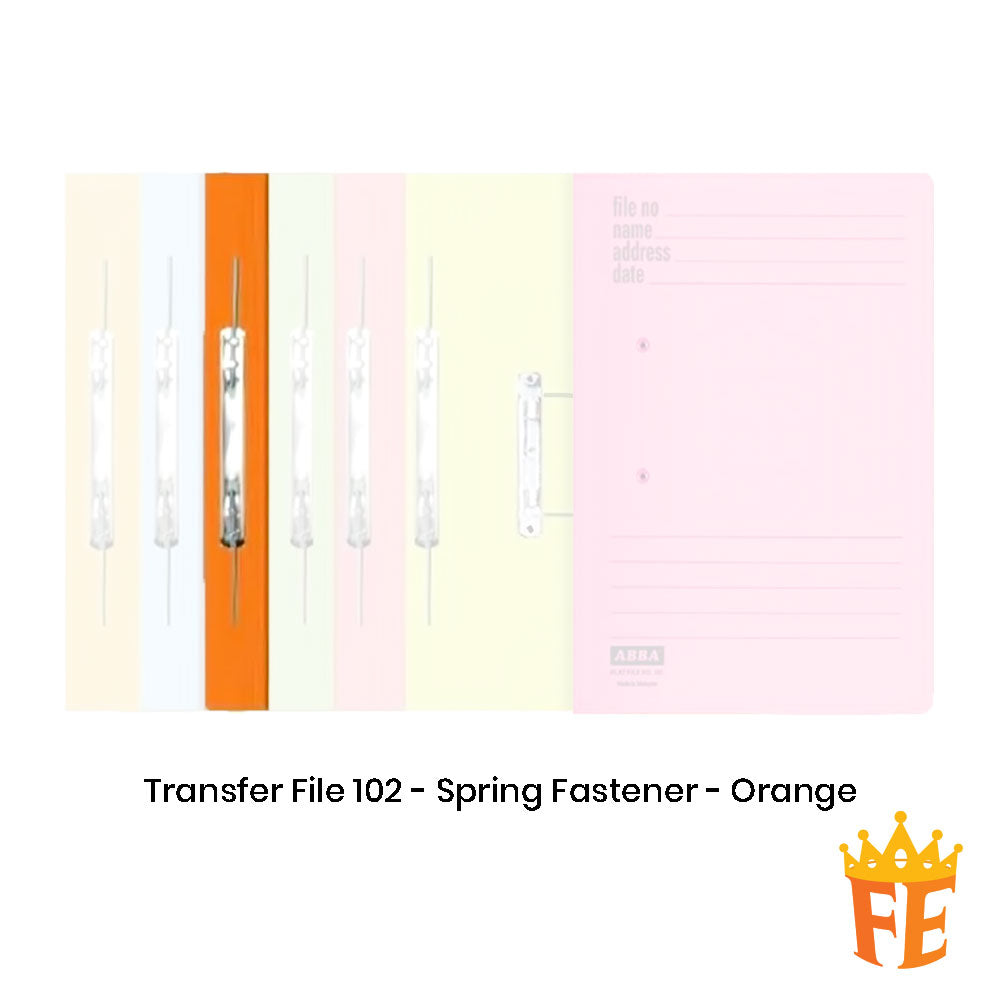 Abba Transfer File 300gsm 102 Spring Fastener (ST) All Colour