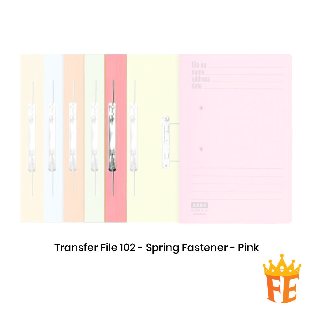 Abba Transfer File 300gsm 102 Spring Fastener (ST) All Colour