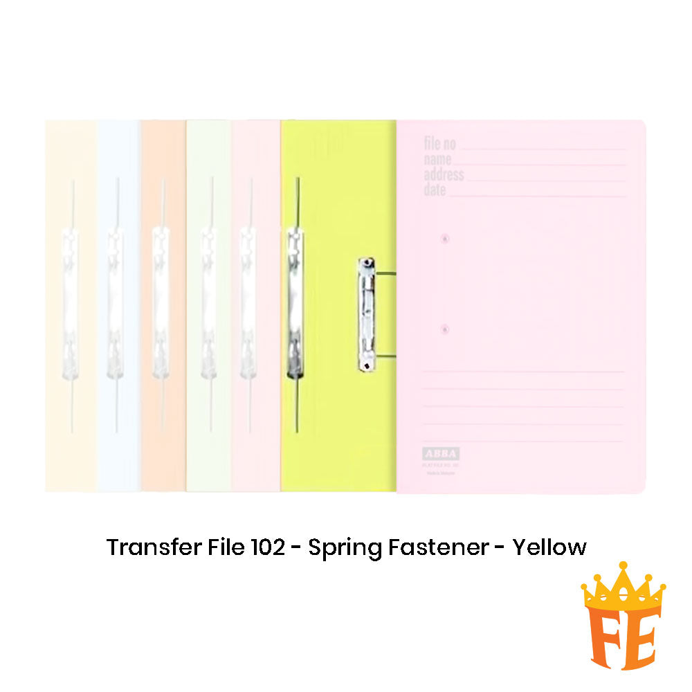 Abba Transfer File 300gsm 102 Spring Fastener (ST) All Colour