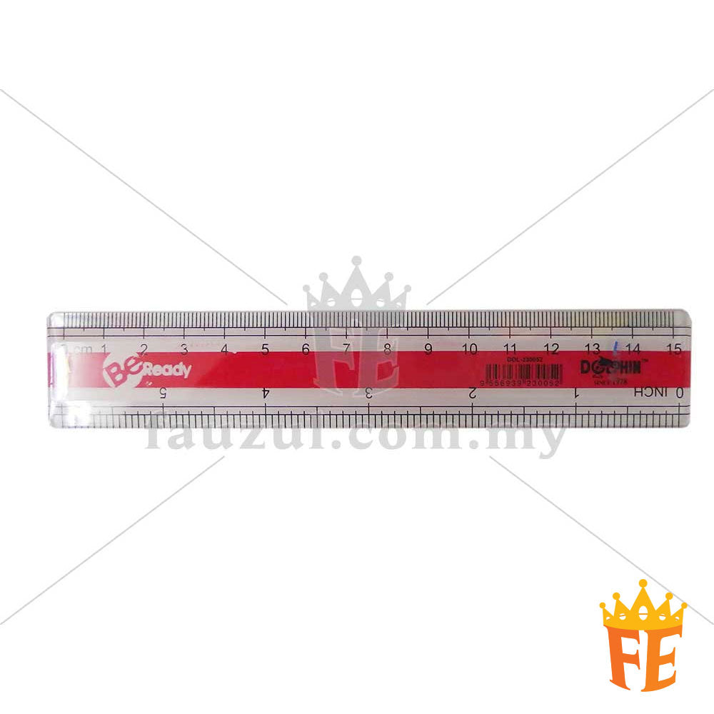 Dolphin Colour Ruler Flexible 6inch