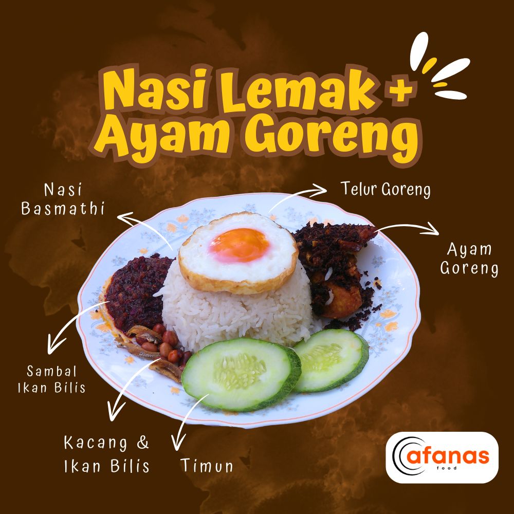 Nasi Lemak + Ayam Goreng (MOQ 10 Pax)