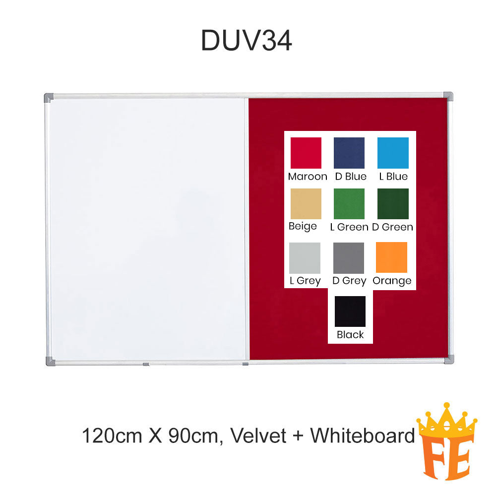 Standard Aluminium Frame Dual Board All Material, Size & Stand